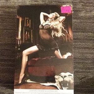 Lepoard chemise and g string set